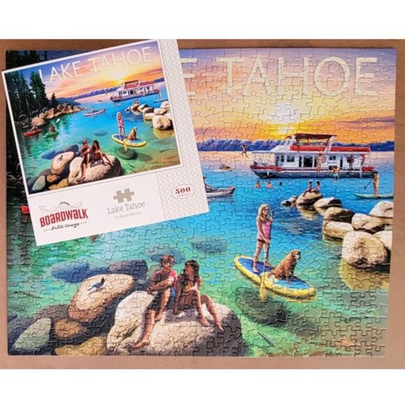 Boardwalk Puzzle Company LAKE TAHOE Jigsaw Puzzle 500 pieces - Picture 6 of 9